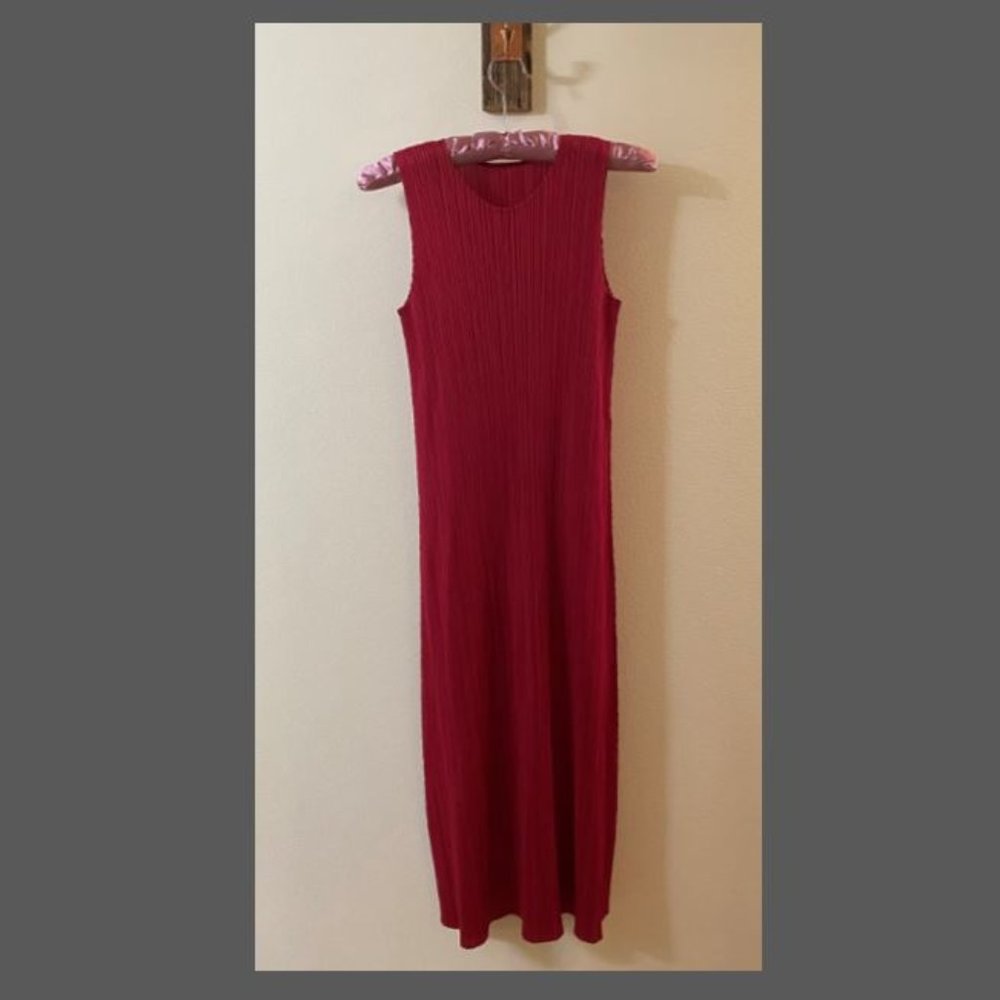 Issey Miyake Pleats Please Sleeveless Midi Dress
